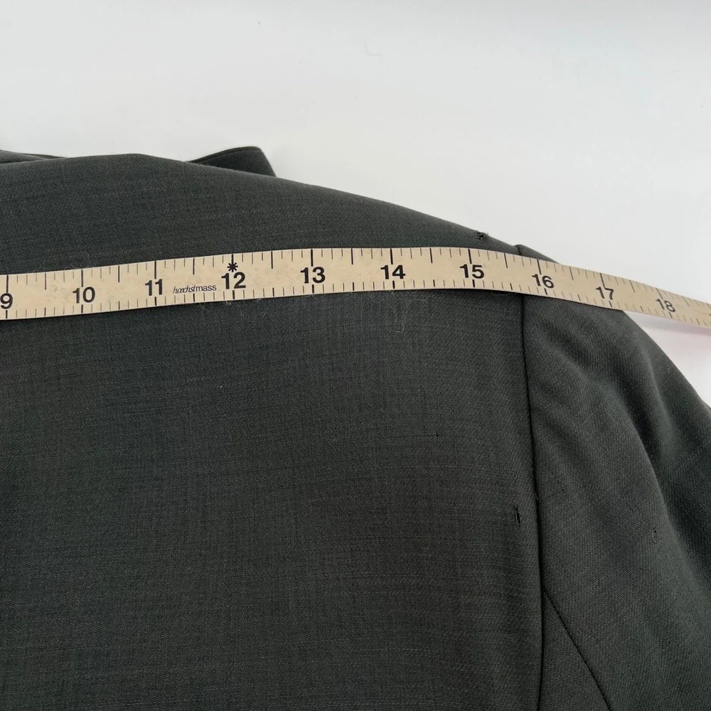 Vintage Giorgio Armani Le Collezioni Women Grey Wool Blazer Made in Italy M 8-10 - Picture 9 of 13